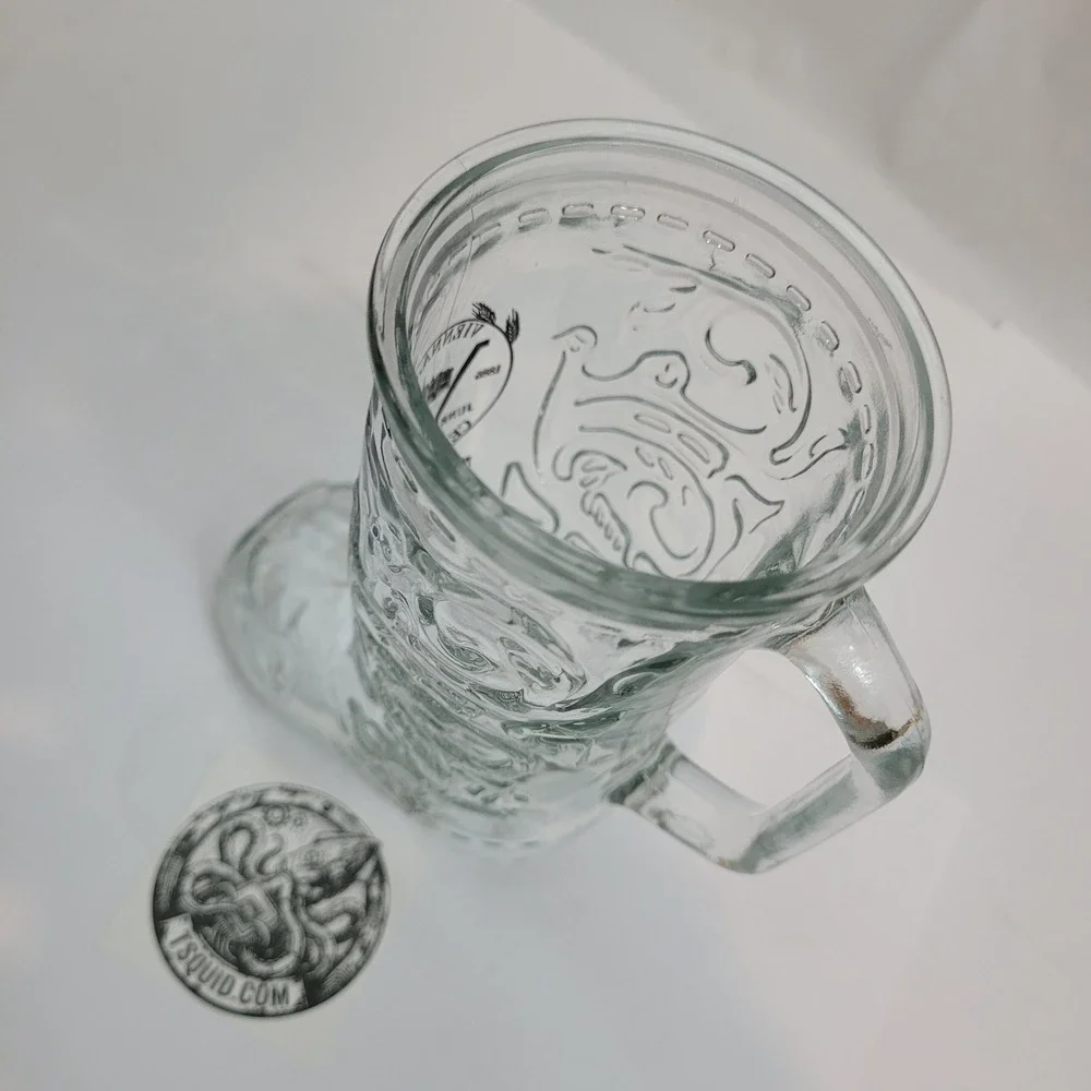 Vienna SD Centennial Cowboy Boot Glass Mug Souvenir 1885-1985 Clear Barware